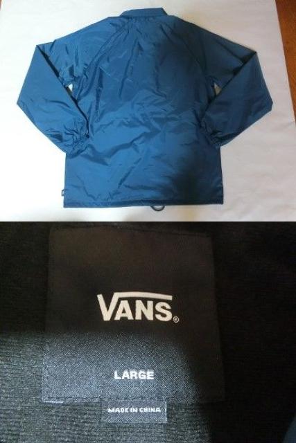 バンズ【VANS】ナイロンコーチジャケットUS L 青 < 男性ファッション  バンズ【VANS】ナイロンコーチジャケットUS L 青 < 男性ファッションの