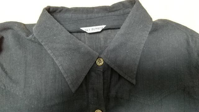 2wayの黒シャツ★袖ロールアップ★Mサイズ < 女性ファッション  2wayの黒シャツ★袖ロールアップ★Mサイズ < 女性ファッションの