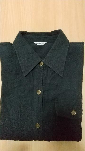 2wayの黒シャツ★袖ロールアップ★Mサイズ < 女性ファッション  2wayの黒シャツ★袖ロールアップ★Mサイズ < 女性ファッションの