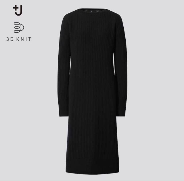 UNIQLO×ジル・サンダー3Dエクストラファインメリノリブワンピース < ブランド UNIQLO×ジル・サンダー3Dエクストラファインメリノリブワンピース < ブランドの