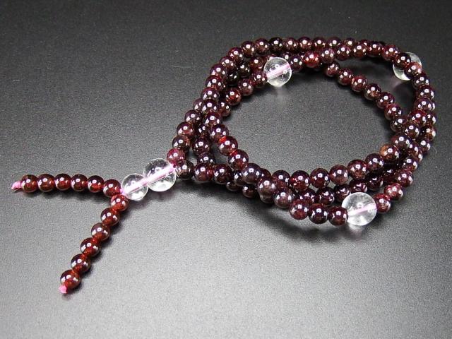 天然石ワインレッド色ガーネット小玉約5mm108粒長数珠3層ブレスレット < 女性アクセサリー/時計  天然石ワインレッド色ガーネット小玉約5mm108粒長数珠3層ブレスレット < 女性アクセサリー/時計の