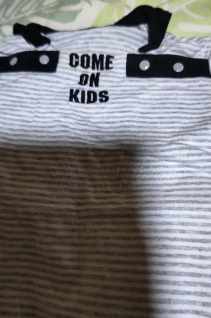 ★中古白×グレーセーラーカラー襟ロンパース70 < キッズ/ベビー  ★中古白×グレーセーラーカラー襟ロンパース70 < キッズ/ベビーの