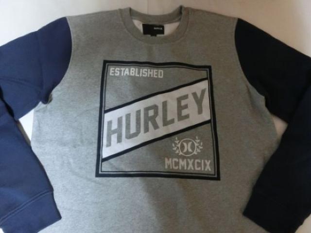 【hurley】裏起毛 LOGOプリント スウェットトレーナーUS XL灰x紺 < ブランド  【hurley】裏起毛 LOGOプリント スウェットトレーナーUS XL灰x紺  < ブランドの