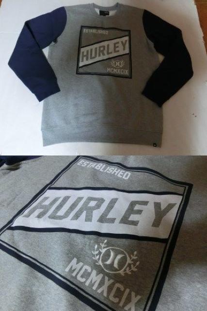 【hurley】裏起毛 LOGOプリント スウェットトレーナーUS XL灰x紺 < ブランド  【hurley】裏起毛 LOGOプリント スウェットトレーナーUS XL灰x紺 < ブランドの