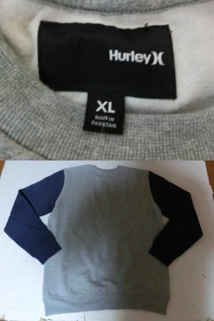 【hurley】裏起毛 LOGOプリント スウェットトレーナーUS XL灰x紺 < ブランド  【hurley】裏起毛 LOGOプリント スウェットトレーナーUS XL灰x紺 < ブランドの