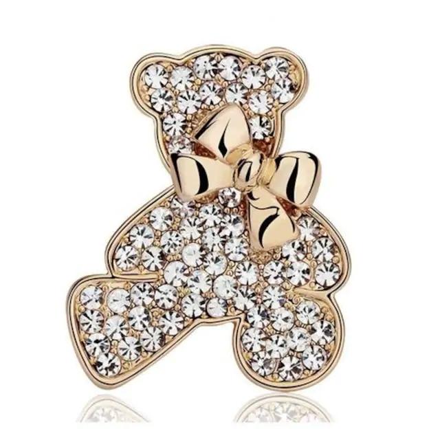 ネット最安値390円★キラキラリボンかわいいテディベアブローチ < 女性アクセサリー/時計  ネット最安値390円★キラキラリボンかわいいテディベアブローチ < 女性アクセサリー/時計の