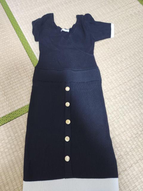 新品 黒ニット ミニワンピ サイズ→L < 女性ファッション  新品 黒ニット ミニワンピ サイズ→L  < 女性ファッションの