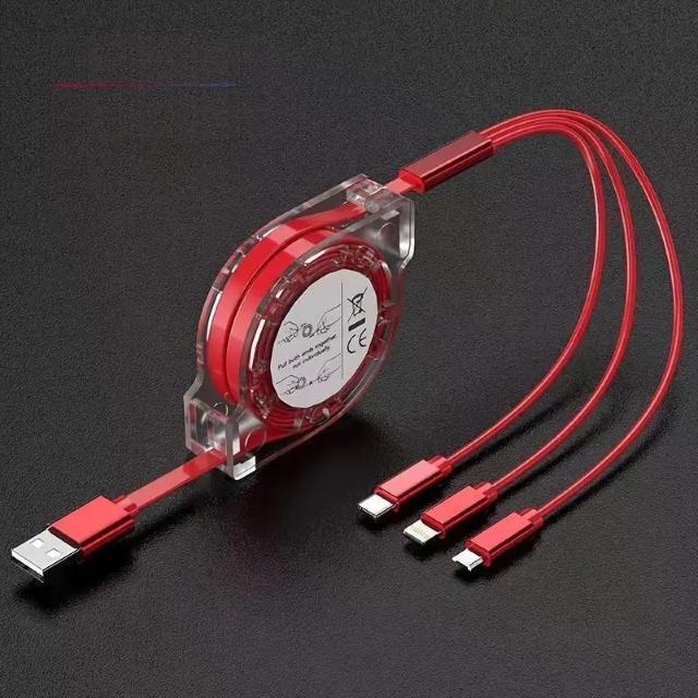 超お買い得590円★MFI 3-in-1 USB充電ケーブル   USBデバイスに対応するユニバーサルポータブル充電器 レッド < 家電/AV  超お買い得590円★MFI 3-in-1 USB充電ケーブル   USBデバイスに対応するユニバーサルポータブル充電器 レッド  < 家電/AVの
