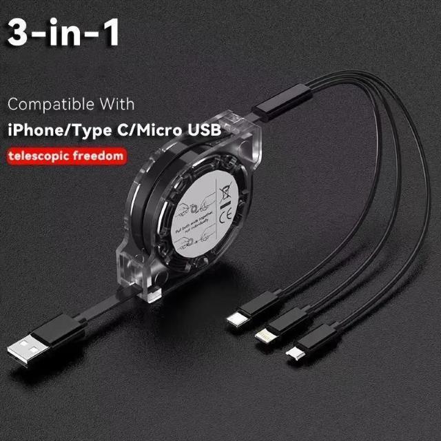 超お買い得590円★MFI 3-in-1 USB充電ケーブル   USBデバイスに対応するユニバーサルポータブル充電器 レッド < 家電/AV  超お買い得590円★MFI 3-in-1 USB充電ケーブル   USBデバイスに対応するユニバーサルポータブル充電器 レッド < 家電/AVの