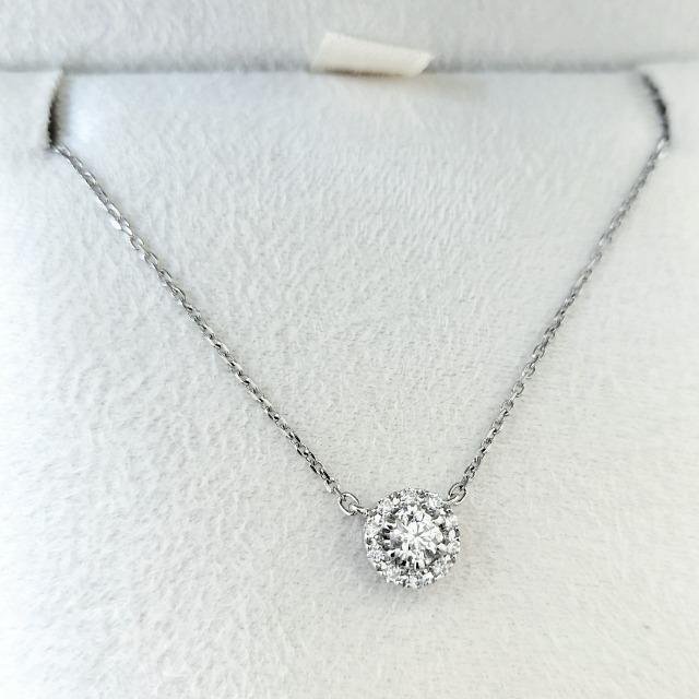 4℃プレジェンス ダイヤモンド ネックレス Pt850 0.108ct 鑑定カード付き < ブランド  4℃プレジェンス ダイヤモンド ネックレス Pt850 0.108ct 鑑定カード付き < ブランドの