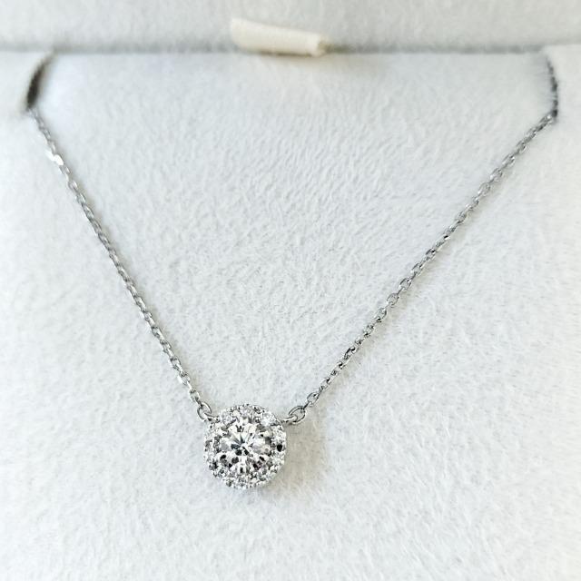 4℃プレジェンス ダイヤモンド ネックレス Pt850 0.108ct 鑑定カード付き < ブランド  4℃プレジェンス ダイヤモンド ネックレス Pt850 0.108ct 鑑定カード付き < ブランドの