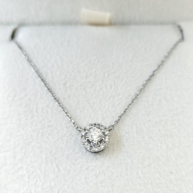 4℃プレジェンス ダイヤモンド ネックレス Pt850 0.108ct 鑑定カード付き < ブランド  4℃プレジェンス ダイヤモンド ネックレス Pt850 0.108ct 鑑定カード付き < ブランドの
