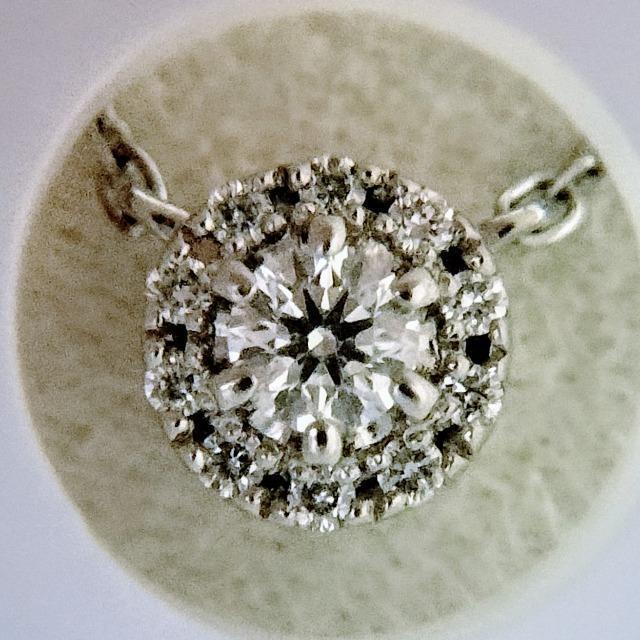 4℃プレジェンス ダイヤモンド ネックレス Pt850 0.108ct 鑑定カード付き < ブランド  4℃プレジェンス ダイヤモンド ネックレス Pt850 0.108ct 鑑定カード付き < ブランドの