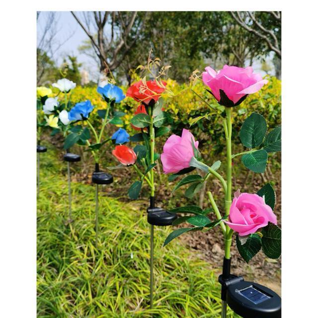 お洒落に光る薔薇♪ 5本セット ガーデンライト 防水 オシャレ バラ 庭園灯 ソーラーライト 花 屋外 太陽光発電 LED < ペット/手芸/園芸 お洒落に光る薔薇♪ 5本セット ガーデンライト 防水 オシャレ バラ 庭園灯 ソーラーライト 花 屋外 太陽光発電 LED < ペット/手芸/園芸の
