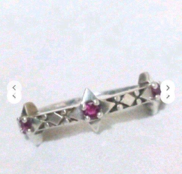 スタージュエリー【STAR JEWELRY】SV 925<ストーン/スリースター/星>リング 11号 < ブランド スタージュエリー【STAR JEWELRY】SV 925<ストーン/スリースター/星>リング 11号 < ブランドの