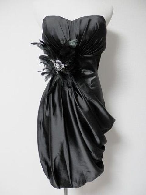 高級フェザーミディアムエレガント黒ワンピドレスパーティー < 女性ファッション  高級フェザーミディアムエレガント黒ワンピドレスパーティー  < 女性ファッションの