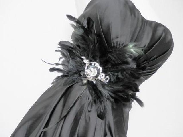 高級フェザーミディアムエレガント黒ワンピドレスパーティー < 女性ファッション  高級フェザーミディアムエレガント黒ワンピドレスパーティー < 女性ファッションの