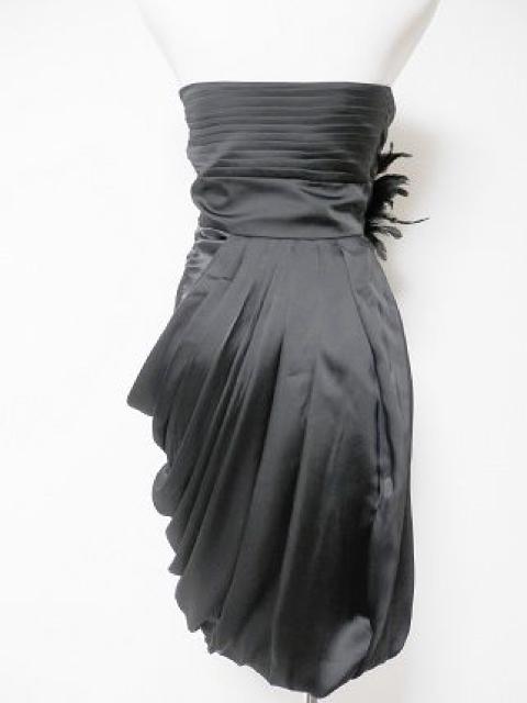 高級フェザーミディアムエレガント黒ワンピドレスパーティー < 女性ファッション  高級フェザーミディアムエレガント黒ワンピドレスパーティー < 女性ファッションの