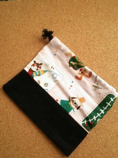 ハンドメイド アニマル柄 mini巾着 < キッズ/ベビー  ハンドメイド アニマル柄 mini巾着  < キッズ/ベビーの