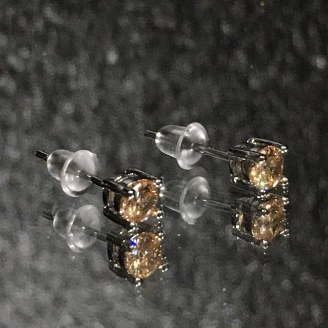 《No.p040》宝石質 天然石シトリン 両耳用ピアス < 女性アクセサリー/時計  《No.p040》宝石質 天然石シトリン 両耳用ピアス < 女性アクセサリー/時計の