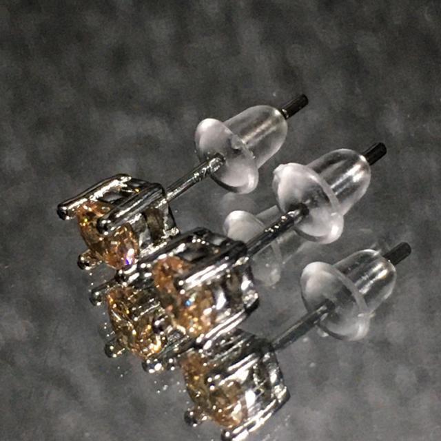 《No.p040》宝石質 天然石シトリン 両耳用ピアス < 女性アクセサリー/時計  《No.p040》宝石質 天然石シトリン 両耳用ピアス < 女性アクセサリー/時計の