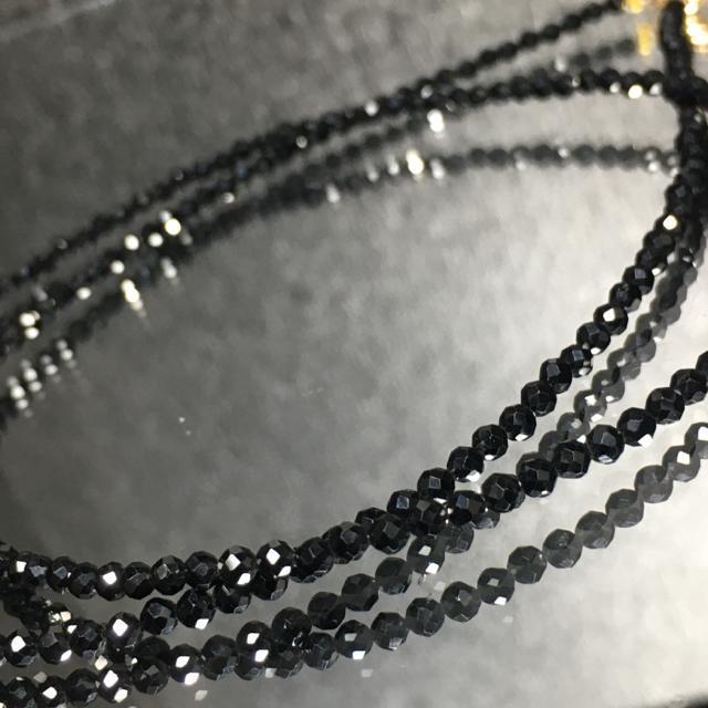 《ネックレス》天然石ブラックスピネル アジャスター付き < 男性アクセサリー/時計  《ネックレス》天然石ブラックスピネル アジャスター付き < 男性アクセサリー/時計の