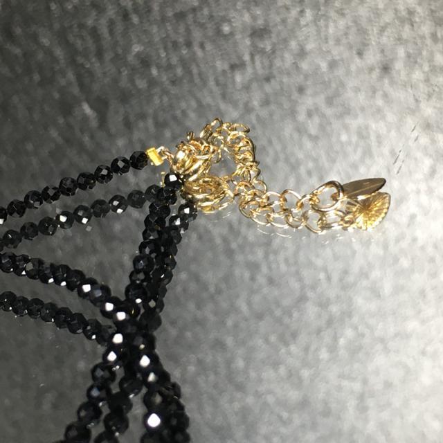《ネックレス》天然石ブラックスピネル アジャスター付き < 男性アクセサリー/時計  《ネックレス》天然石ブラックスピネル アジャスター付き < 男性アクセサリー/時計の
