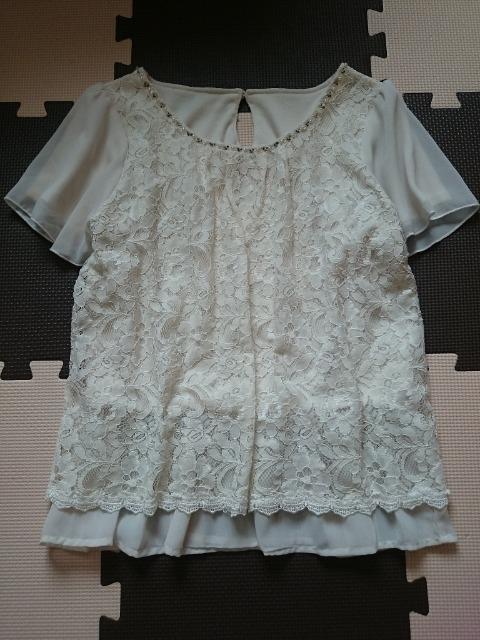 Flor by Rew de Rew☆重ねレースデザイントップス★総レース×ふんわりシフォン☆ < 女性ファッション  Flor by Rew de Rew☆重ねレースデザイントップス★総レース×ふんわりシフォン☆ < 女性ファッションの