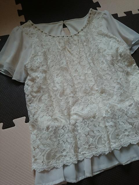Flor by Rew de Rew☆重ねレースデザイントップス★総レース×ふんわりシフォン☆ < 女性ファッション  Flor by Rew de Rew☆重ねレースデザイントップス★総レース×ふんわりシフォン☆ < 女性ファッションの