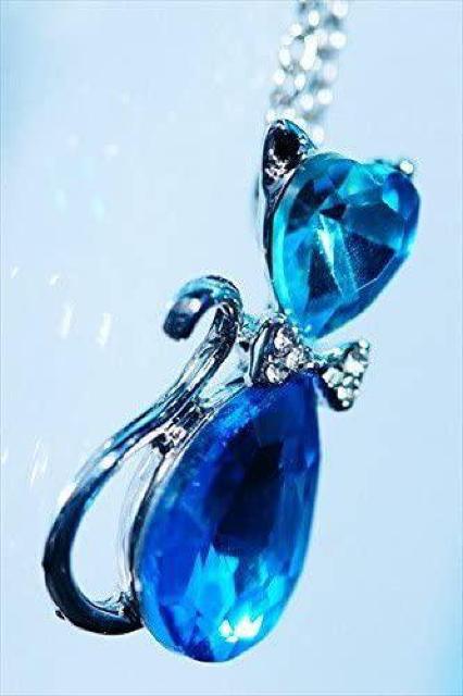 ネット最安値590円★キュービックジルコニア キャットネックレス ブルー < 女性アクセサリー/時計  ネット最安値590円★キュービックジルコニア キャットネックレス ブルー < 女性アクセサリー/時計の