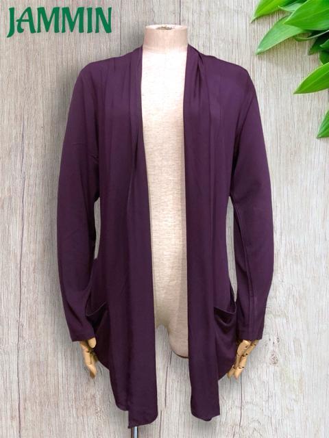 ストレッチカーディガン パープル アジアン スパンデックス エスニック < 女性ファッション  ストレッチカーディガン パープル アジアン スパンデックス エスニック  < 女性ファッションの
