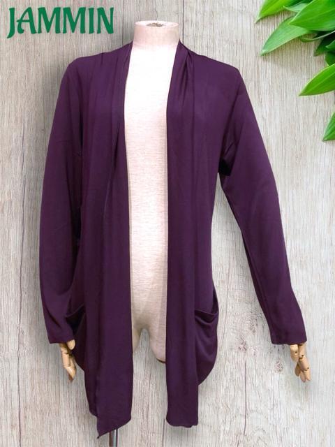 ストレッチカーディガン パープル アジアン スパンデックス エスニック < 女性ファッション  ストレッチカーディガン パープル アジアン スパンデックス エスニック < 女性ファッションの