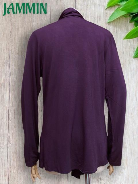 ストレッチカーディガン パープル アジアン スパンデックス エスニック < 女性ファッション  ストレッチカーディガン パープル アジアン スパンデックス エスニック < 女性ファッションの