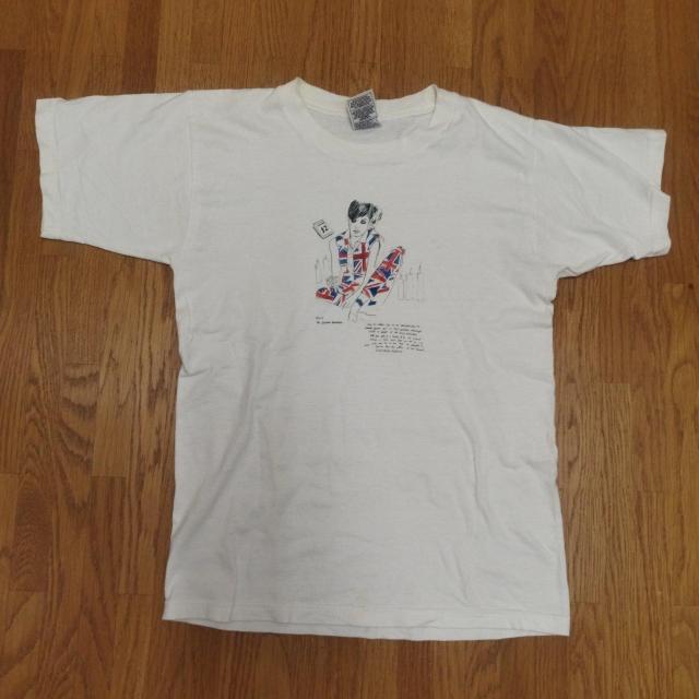 カレン・キリムニック イラスト ツィギー 白Tシャツ < 女性ファッション  カレン・キリムニック イラスト ツィギー 白Tシャツ  < 女性ファッションの
