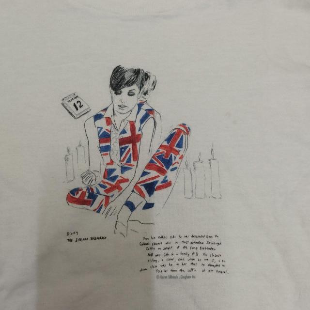 カレン・キリムニック イラスト ツィギー 白Tシャツ < 女性ファッション  カレン・キリムニック イラスト ツィギー 白Tシャツ < 女性ファッションの