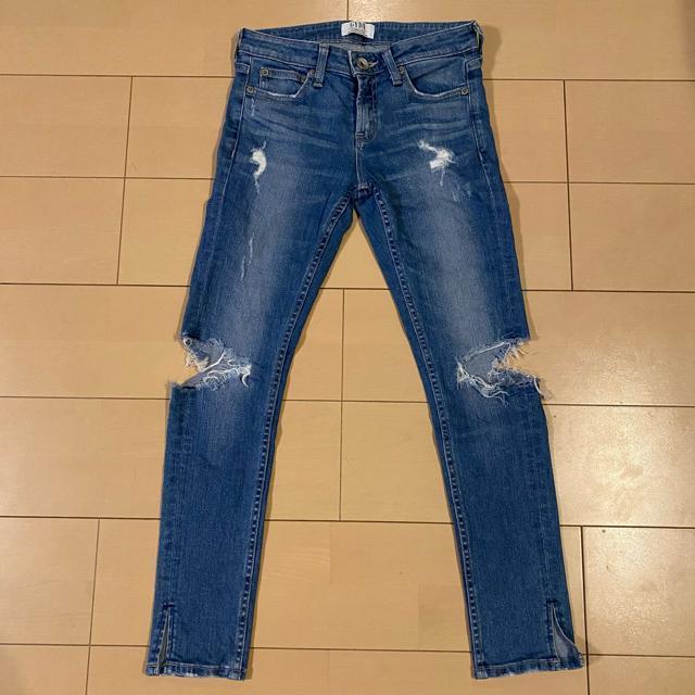 GYDA SIDE KNEE RIPPED スリットスキニーデニムパンツ < ブランド  GYDA SIDE KNEE RIPPED スリットスキニーデニムパンツ  < ブランドの