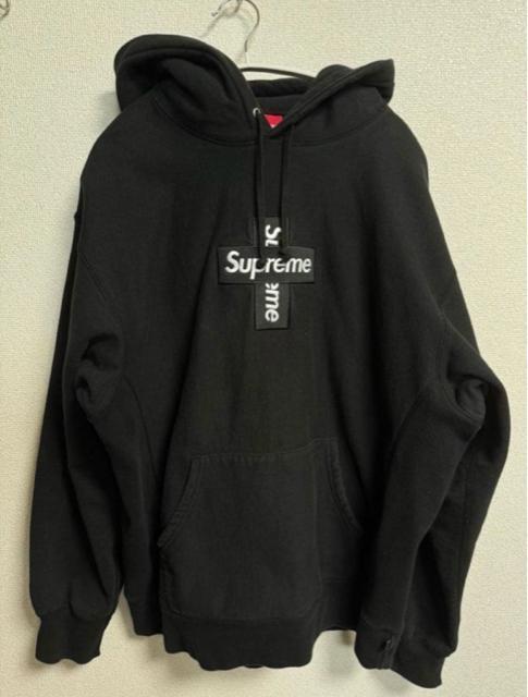 Supreme Cross Box Logo Hooded Sweatshirt �u���b�N  �� �u�����h�� 