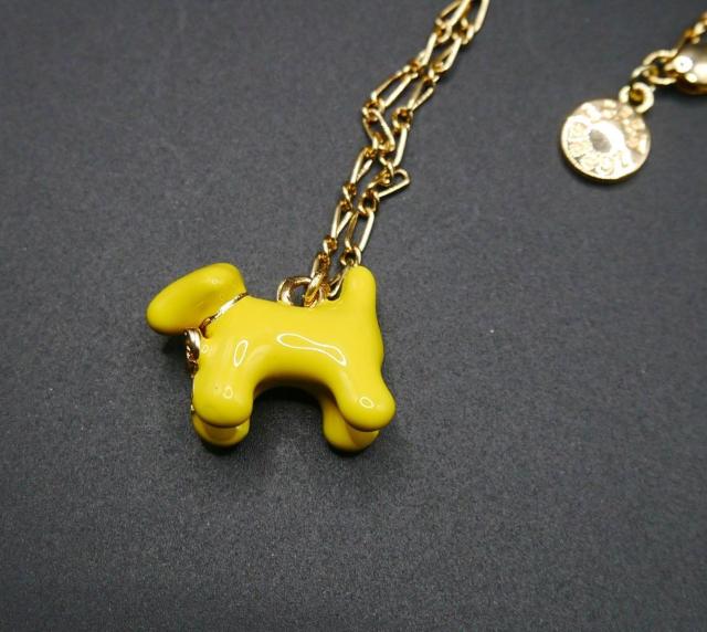 新品 J.CREW アンティーク調犬わんちゃんネックレス 黄色 < ブランド 新品 J.CREW アンティーク調犬わんちゃんネックレス 黄色 < ブランドの