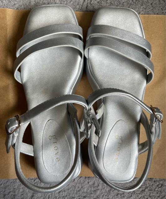 ���i�@grove �O���[�u�@���f�B�[�X�@�����@�X�g���b�v�T���_���@�S���d�l�@�V���o�[�@L�T�C�Y�@24�`24.5 ����@1��̂ݒ��p