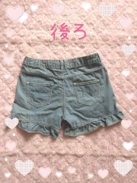 n,*裾フリルデニムショートパンツ < 女性ファッション  n,*裾フリルデニムショートパンツ < 女性ファッションの