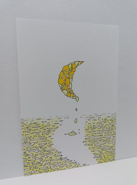 オリジナルイラスト 手描きイラスト 月の雫 ハンドメイド 絵 アート 原画 自作 アナログ インテリア ムーン moon art < アニメ/コミック/キャラクター  オリジナルイラスト 手描きイラスト 月の雫 ハンドメイド 絵 アート 原画 自作 アナログ インテリア ムーン moon art < アニメ/コミック/キャラクターの
