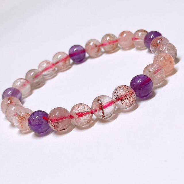 《No.508》スーパーセブンブレスレット@ 7.8o珠 内径15.5p < 女性アクセサリー/時計  《No.508》スーパーセブンブレスレット@ 7.8o珠 内径15.5p < 女性アクセサリー/時計の