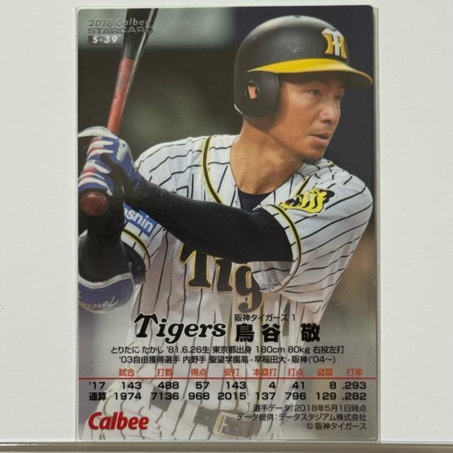 プロ野球チップス 金箔 サインカード 2018 鳥谷敬 阪神タイガース 千葉ロッテマリーンズ < レジャー/スポーツ  プロ野球チップス 金箔 サインカード 2018 鳥谷敬 阪神タイガース 千葉ロッテマリーンズ < レジャー/スポーツの