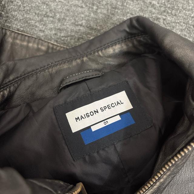 即決 MAISON SPECIAL シープレザーシングルライダースジャケット < 男性ファッション 即決 MAISON SPECIAL シープレザーシングルライダースジャケット < 男性ファッションの