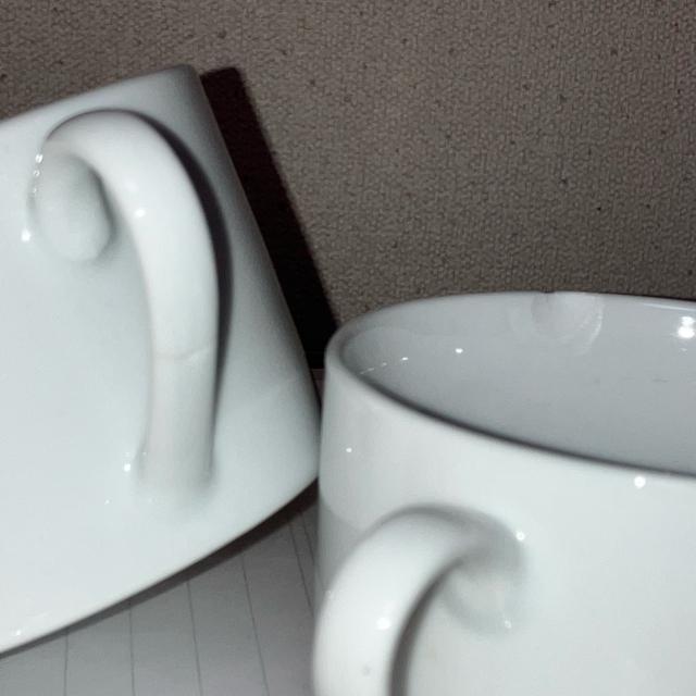金継ぎ用カップ ホワイトカップ マグカップ 欠けヒビ有り 2個 < インテリア/ライフ 金継ぎ用カップ ホワイトカップ マグカップ 欠けヒビ有り 2個 < インテリア/ライフの