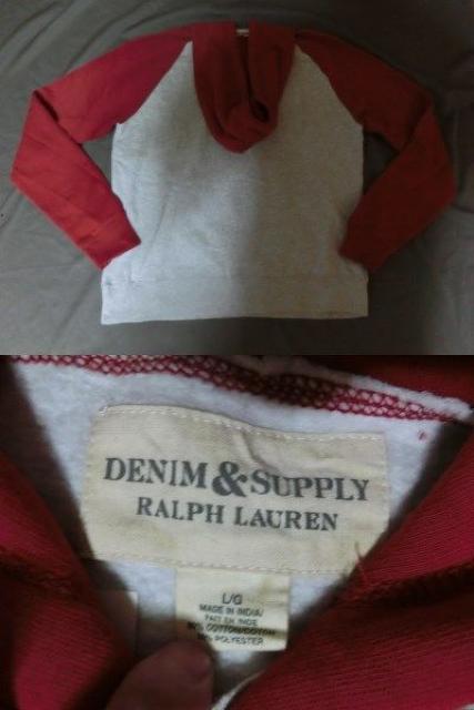 RALPHLAUREN DENIM & SUPPLY裏起毛タイプ プルオ-バ-パ-カ- US L < 男性ファッション  RALPHLAUREN DENIM & SUPPLY裏起毛タイプ プルオ-バ-パ-カ- US L < 男性ファッションの