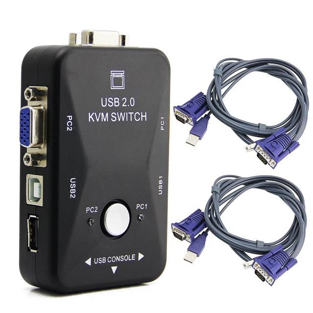 Gボックス 2ポート USB2.0 KVM VGA スイッチ ボックス 切替機 < PC本体/周辺機器 Gボックス 2ポート USB2.0 KVM VGA スイッチ ボックス 切替機 < PC本体/周辺機器の