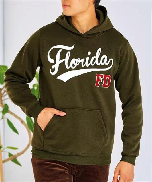 3Lサイズ!高貴紳士的!ブランド品!OBLO!暖か!長袖!裏起毛デザインプルパーカー!胸元(プリント+刺繍)新品!カーキ色合い! < 男性ファッション  3Lサイズ!高貴紳士的!ブランド品!OBLO!暖か!長袖!裏起毛デザインプルパーカー!胸元(プリント+刺繍)新品!カーキ色合い!  < 男性ファッションの