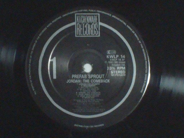 JORDAN THE COMEBACK / Prefab sprout UK.org盤LP < CD/DVD/ビデオ  JORDAN THE COMEBACK / Prefab sprout UK.org盤LP < CD/DVD/ビデオの