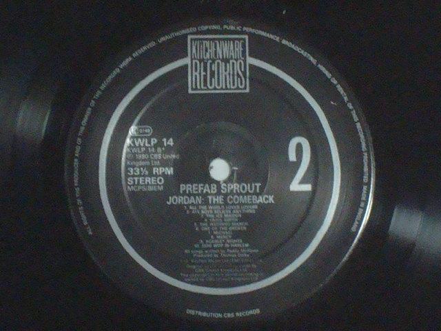 JORDAN THE COMEBACK / Prefab sprout UK.org盤LP < CD/DVD/ビデオ  JORDAN THE COMEBACK / Prefab sprout UK.org盤LP < CD/DVD/ビデオの